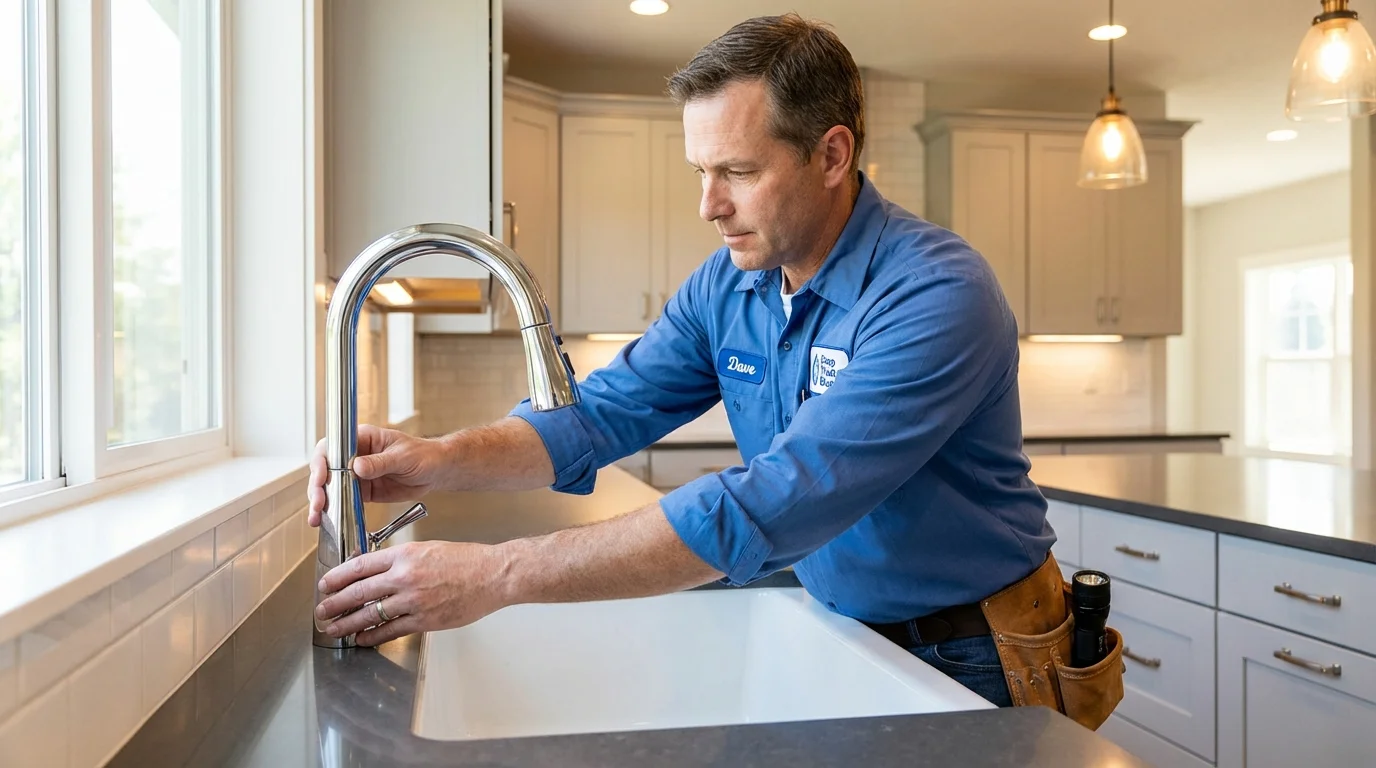 Kitchen faucet installation by Johns Plumbing LLC in Barceloneta