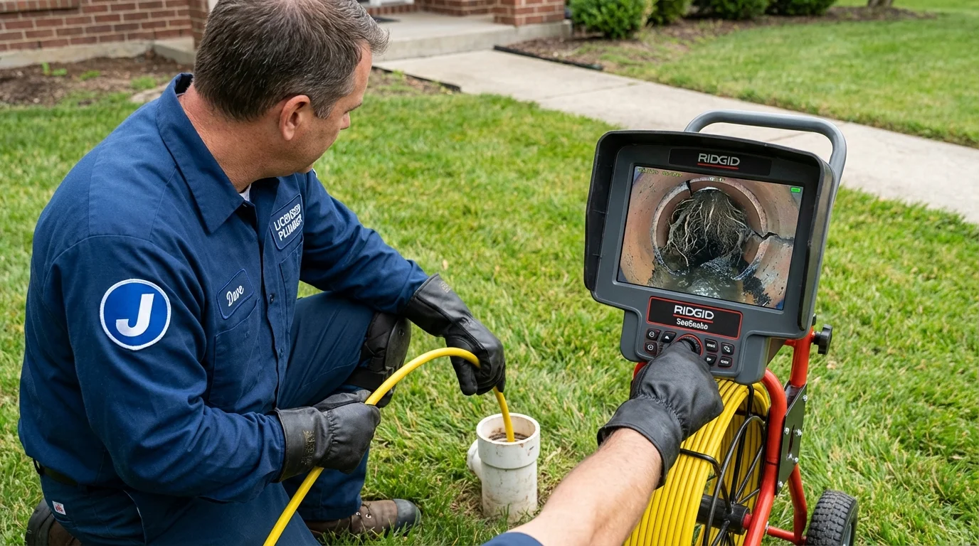Sewer camera inspection being performed by Johns Plumbing LLC in Barceloneta